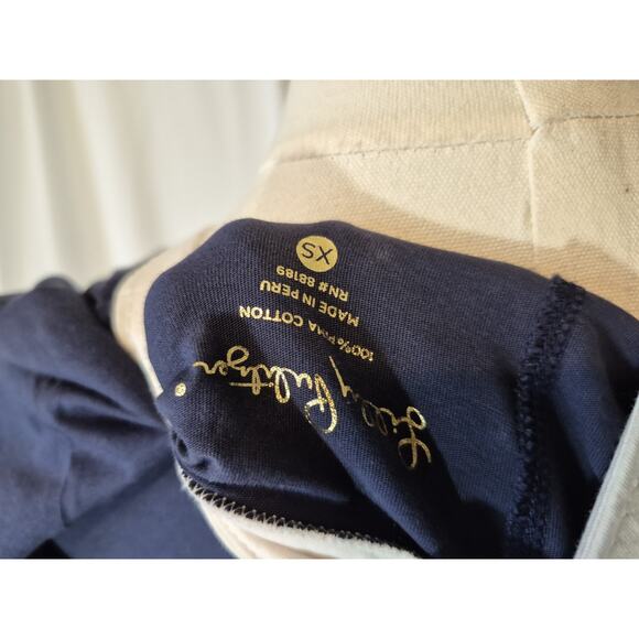 Lilly Pulitzer Womens Navy 100% Pima Cotton Marlina Dress XS - Picture 7 of 7